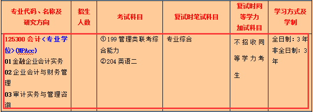 江西师范大学2017年会计硕士MPAcc招生简章