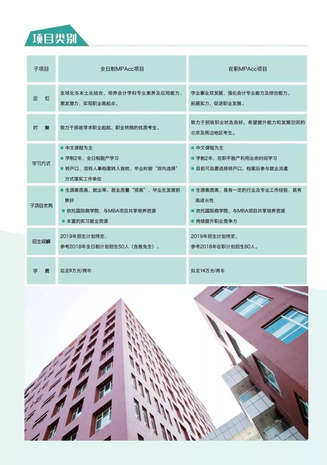 对外经济贸易大学2019年MPAcc招生简章