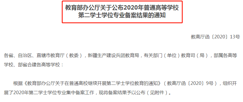 教育部官方 | 497所高校招第二学位！