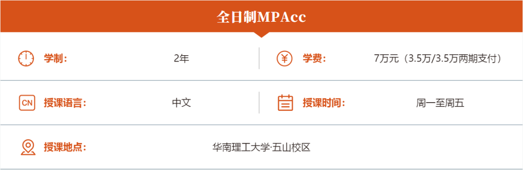 华南理工大学2022年全日制MPAcc招生简章