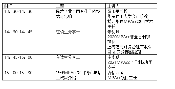 5月29日丨2023年华理MPAcc首场公开课暨招生咨询会重磅来袭！