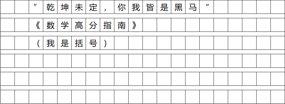 MPAcc管综中文写作标点符号正确占格示范！